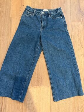 Frame wide Leg Dark Blue Denim Jeans